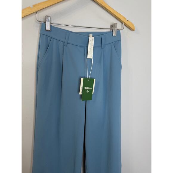 Halara Flex DayStretch High Waisted Pocket Work Flare Pants Light Azure XSP New - Picture 9 of 11